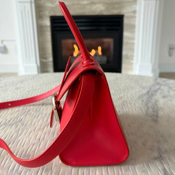 Authentic Delvaux Box Calfskin Mini Brilliant Satchel Red - Picture 4 of 16